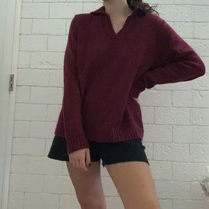 maroon cozy sweater ☕️